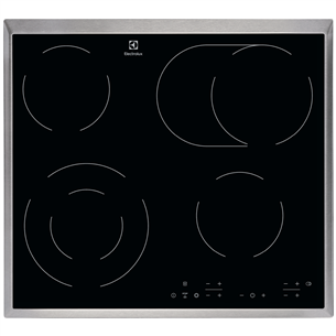 Electrolux, FishZone, width 57.6 cm, steel frame, black - Built-in Ceramic Hob