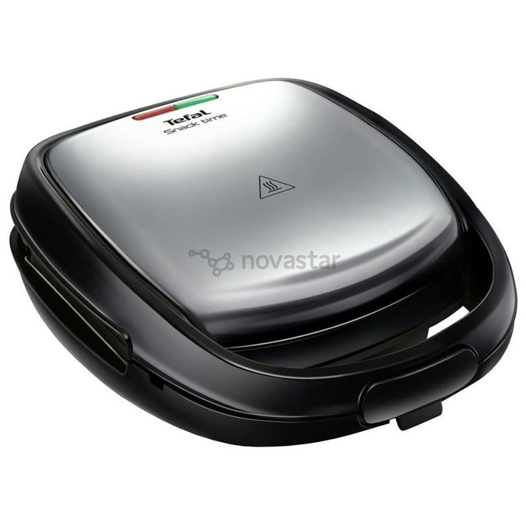 Tefal Snack Time, 700 W, black/inox - Sandwich and waffle maker