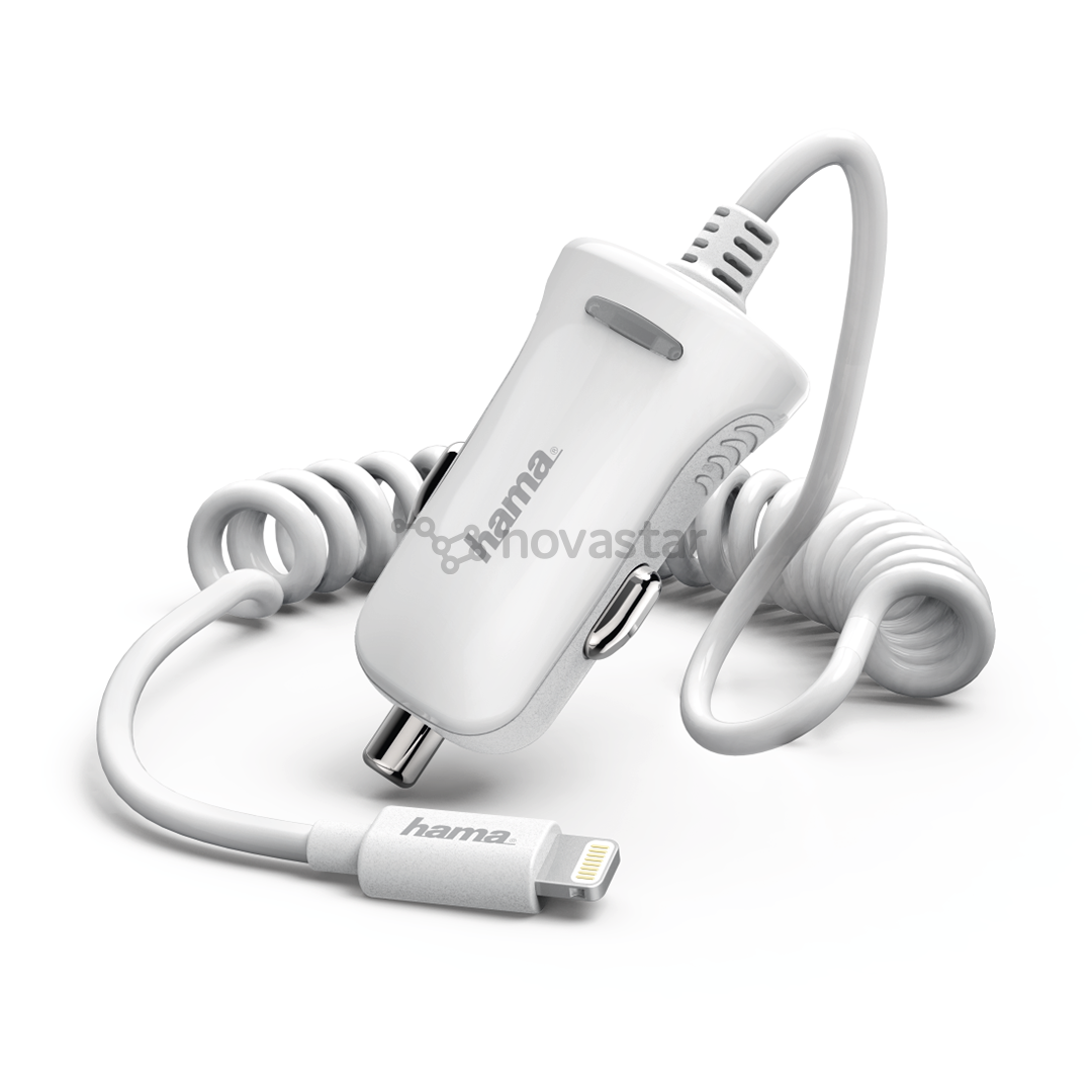 Automobilinis įkroviklis Hama Lightning 2.4A, Baltas