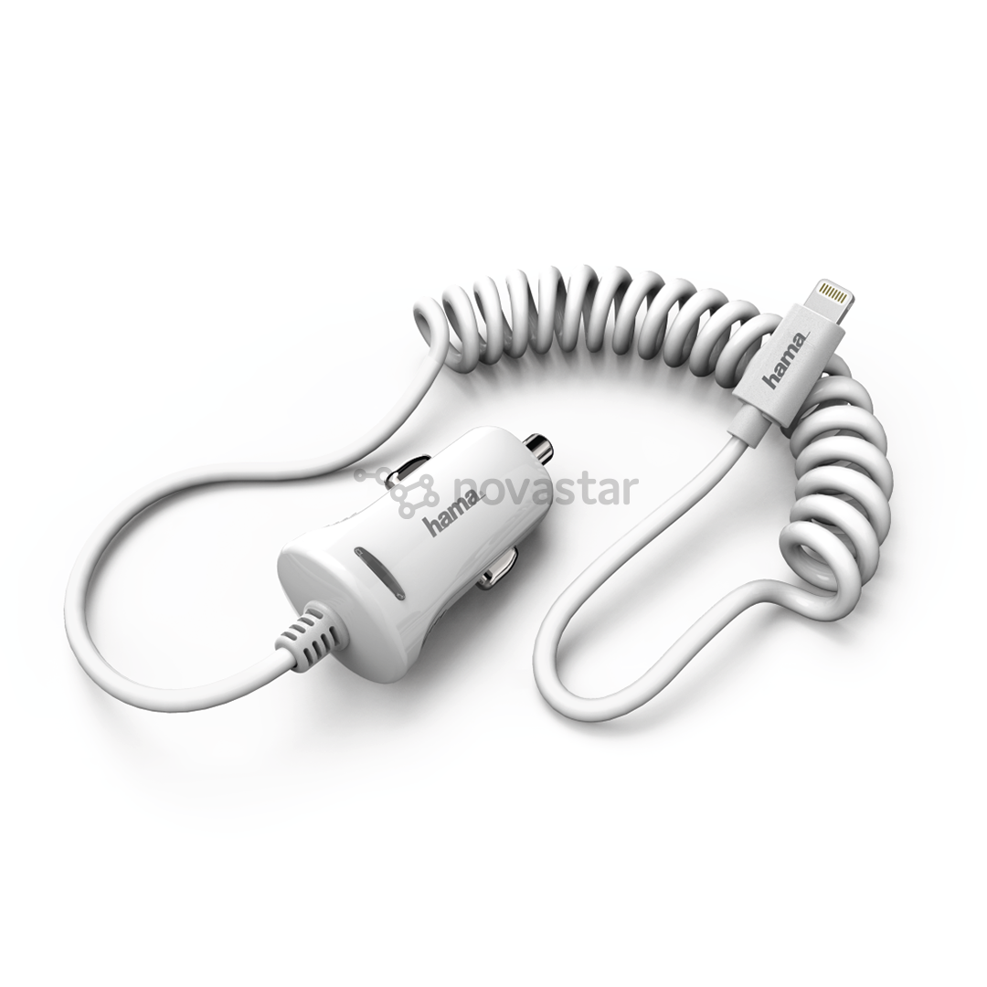 Automobilinis įkroviklis Hama Lightning 2.4A, Baltas