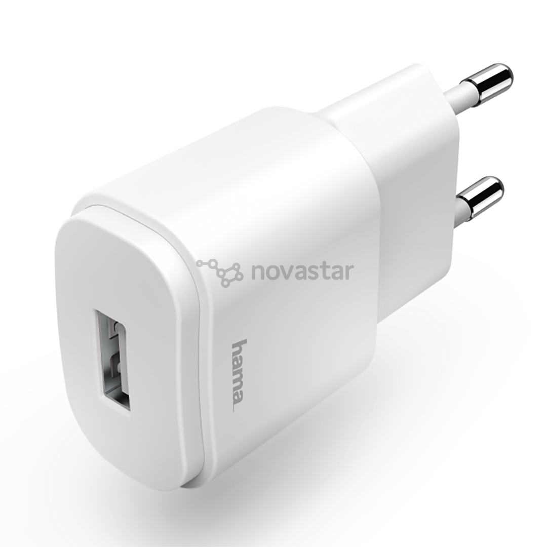Įkroviklis Hama USB 1.2A, baltas