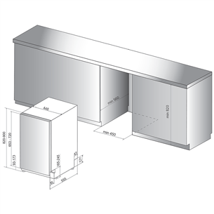 Įmontuojama indaplovė Whirlpool WSIP4033PFE