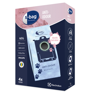 Dulkių siurblių maišeliai Electrolux  S-bag Anti-Odour, 4vnt E203S