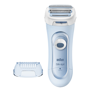 Braun Silk-épil Wet & Dry, голубой - Женская бритва для тела LS5160