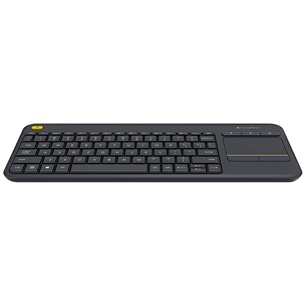 Klaviatūra Logitech K400 Plus, US, Belaidė, Juoda