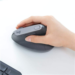 Logitech MX Vertical Advanced Ergonomic, juoda - Belaidė pelė