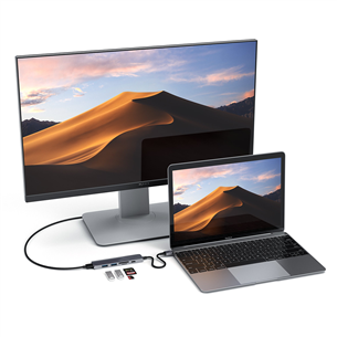 Satechi, USB-C Multi-port 4K + SD-считыватель, серый - Хаб