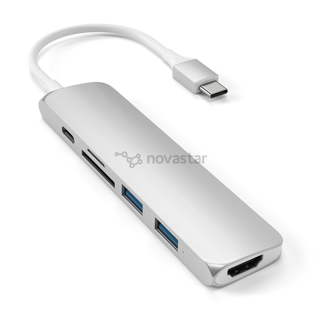 Šakotuvas Satechi USB-C Multi-port 4K + SD-skaitytuvas, ST-SCMA2S