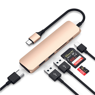 Šakotuvas Satechi USB-C Multi-port 4K + SD-skaitytuvas, ST-SCMA2G