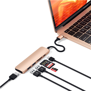 Šakotuvas Satechi USB-C Multi-port 4K + SD-skaitytuvas, ST-SCMA2G