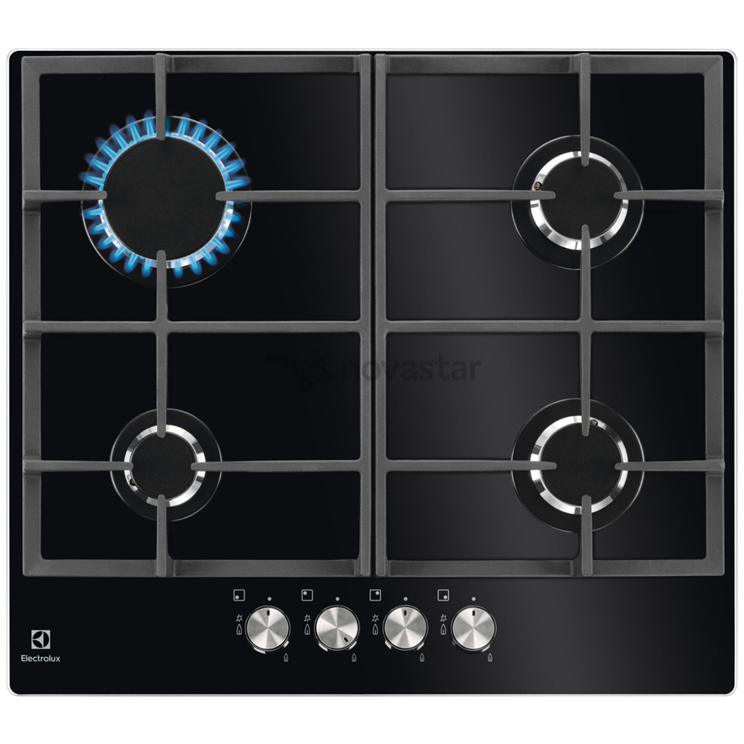 Electrolux 600, plotis 59 cm, juoda - Įmontuojama dujinė kaitlentė