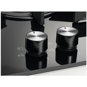 Electrolux 600, width 59 cm, black - Built-in Gas Hob