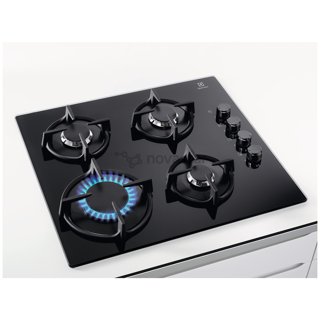 Electrolux 600, plotis 59 cm, juoda - Įmontuojama dujinė kaitlentė