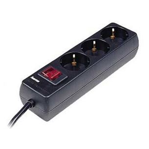 Hama 1.4 m, 3 sockets, black - Power strip 00030392