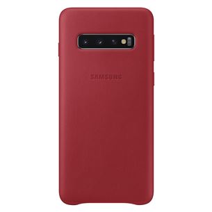 Dėkliukas Samsung Galaxy S10, Odinis, Raudonas