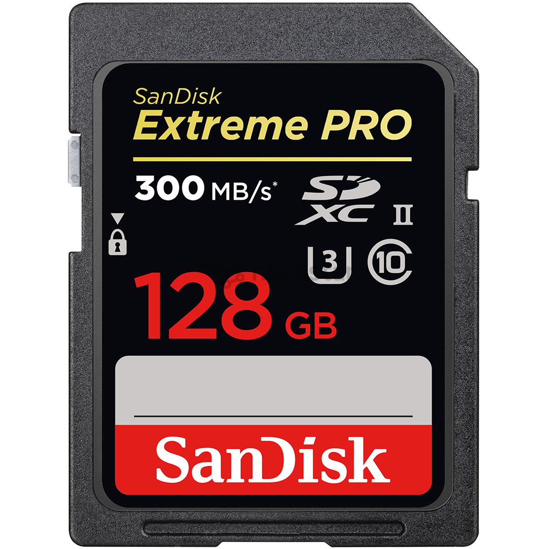 Atminties kortelė SanDisk Extreme PRO SDXC 128GB, 300MB/s UHS-II