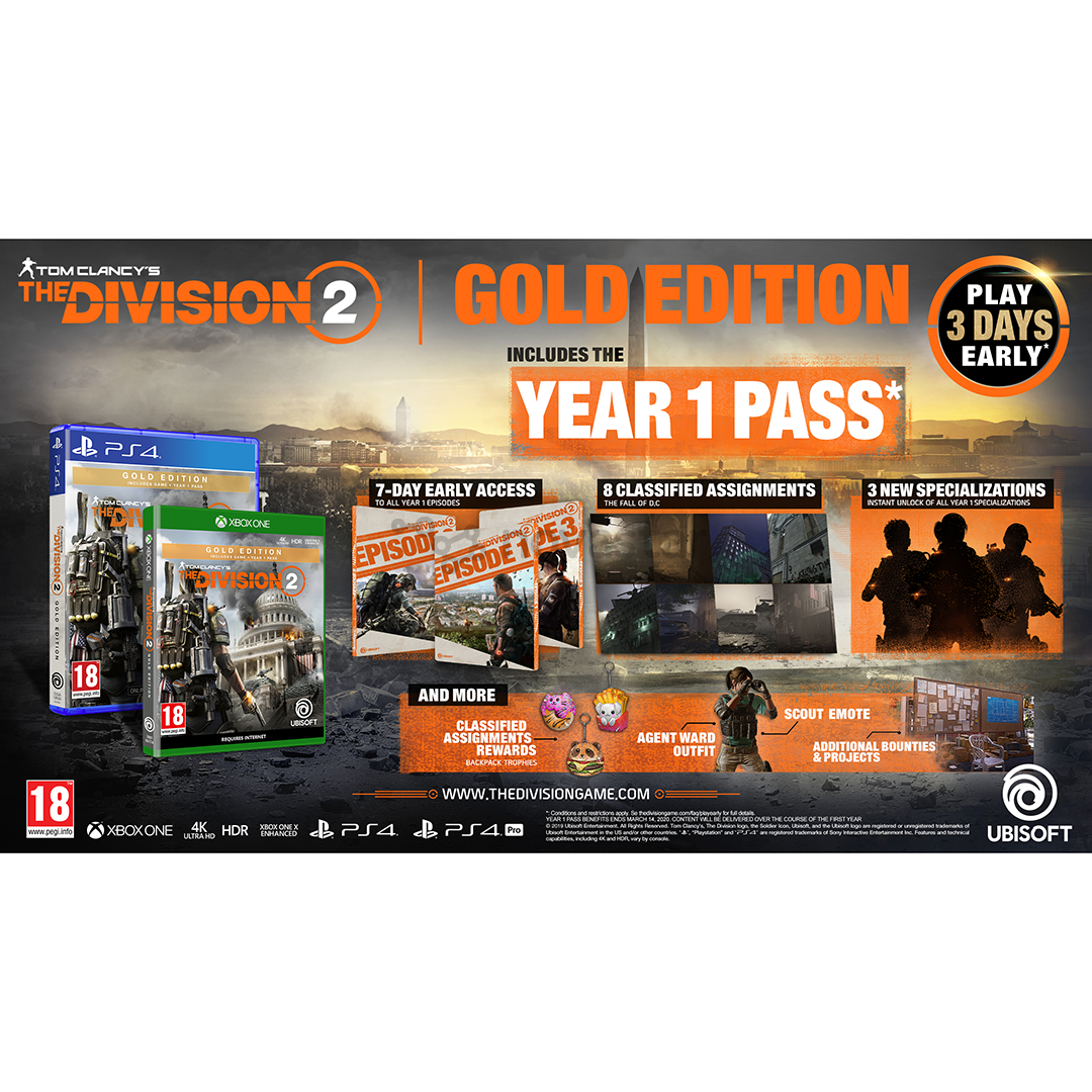 Žaidimas Xbox One Tom Clancys: The Division 2 Gold Edition