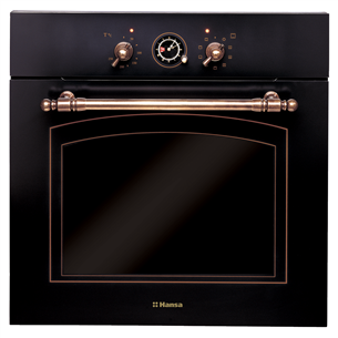 Hansa, 62 L, black - Built-in Retro Oven