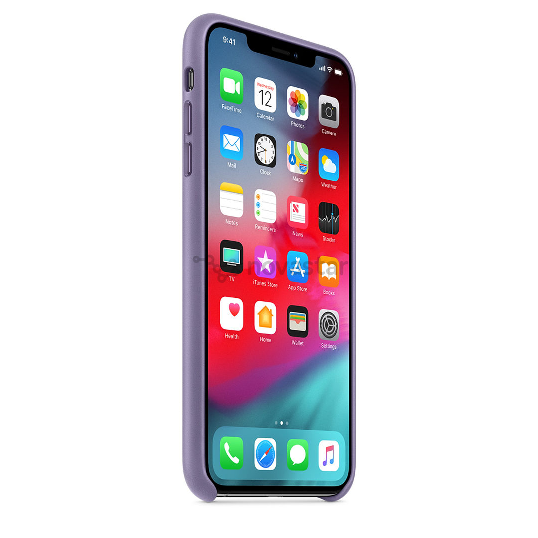 Dėkliukas Apple iPhone XS Max, Odinis, Violetinis