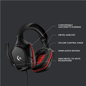 Logitech G332, black - Gaming Headset