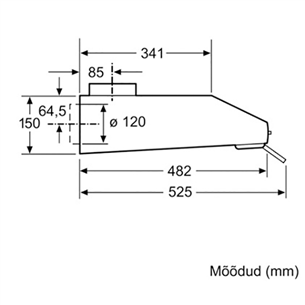 Bosch, 350 м³/ч, ширина 60 см, белый - Вытяжка