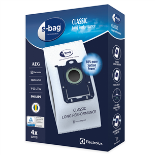 Dulkių siurblių maišeliai Electrolux S-bag Classic Long Performance, 4vnt E201S