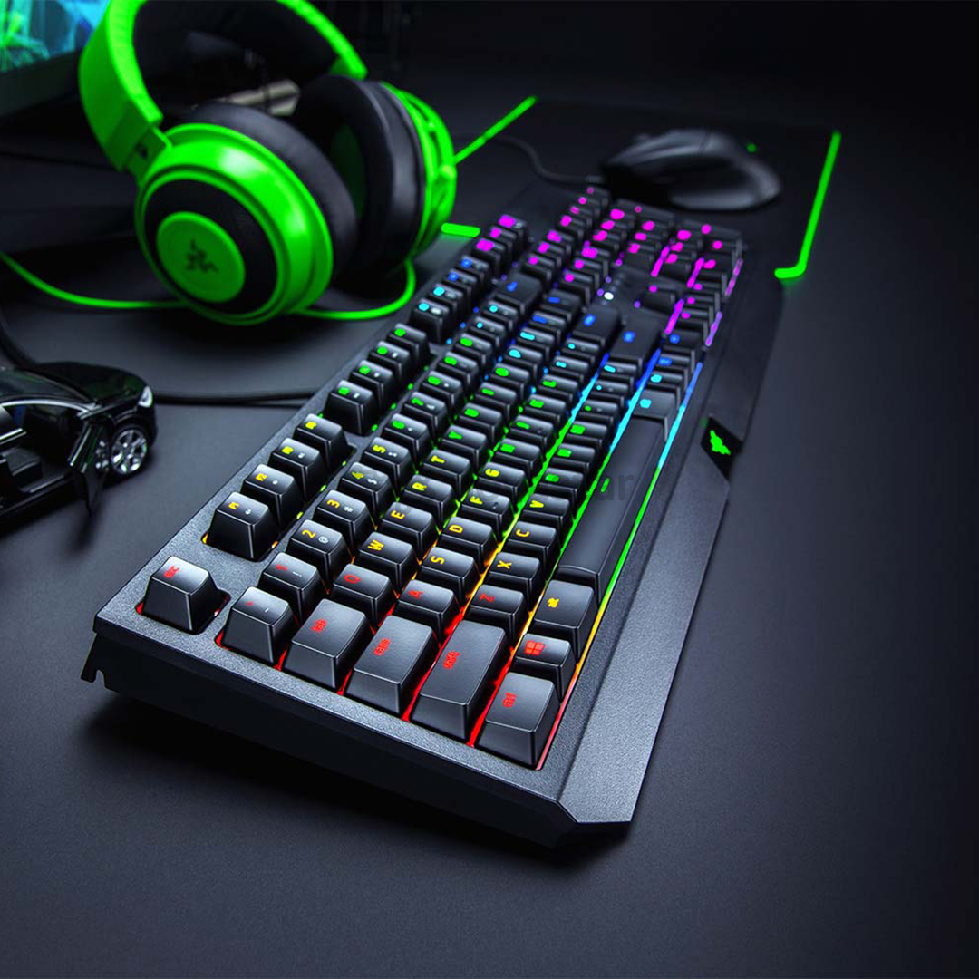 Klaviatūra Razer BlackWidow Green Switch, Nordic, Laidinė