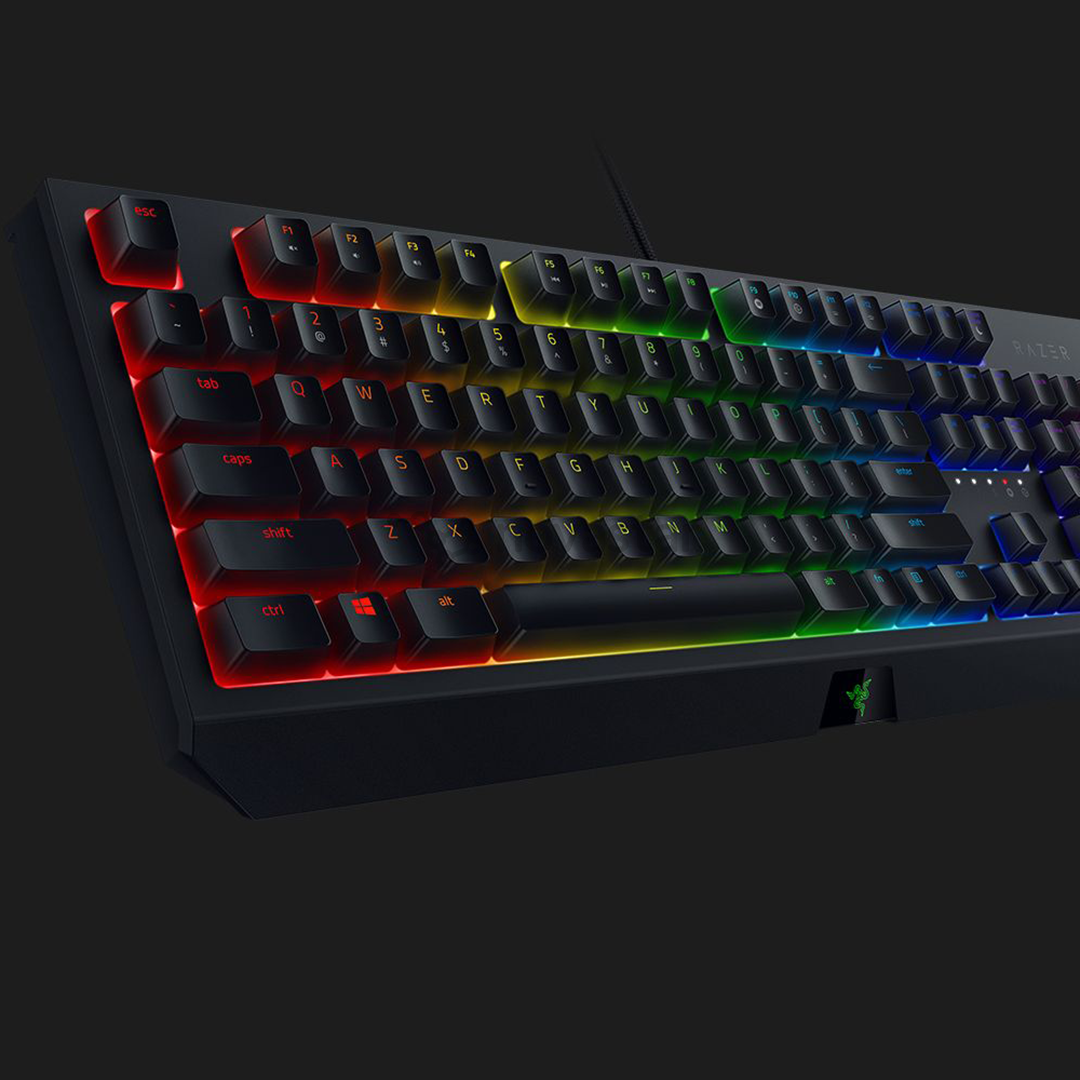 Klaviatūra Razer BlackWidow Green Switch, Nordic, Laidinė