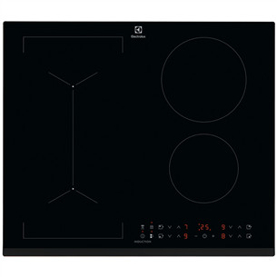Electrolux 600 FlexiBridge, Hob2Hood, plotis 59 cm, berėmė, juoda - Įmontuojama indukcinė kaitlentė