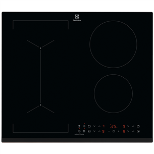 Electrolux 600 FlexiBridge, Hob2Hood, width 59 cm, frameless, black - Built-in Induction Hob LIV63431BK