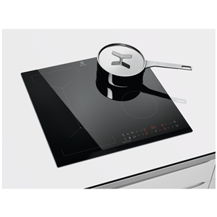 Electrolux 600 FlexiBridge, Hob2Hood, width 59 cm, frameless, black - Built-in Induction Hob