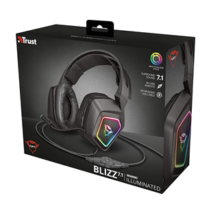 Ausinės Trust GXT 450 Blizz RGB 7.1 Surround