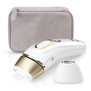 Braun Silk-expert Pro 5, бритва Venus Extra Smooth, сумка для хранения, белый/золотистый - Фотоэпилятор