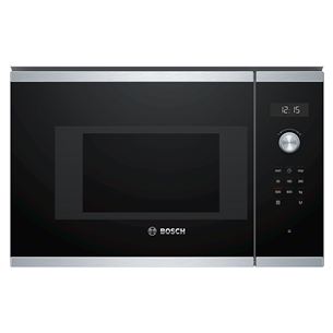 Bosch Serie 6, 20 L, 800 W, black/inox - Built-in Microwave Oven