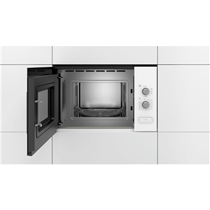 Bosch Serie 4, 20 л, 800 Вт, белый - Интегрируемая микроволновая печь