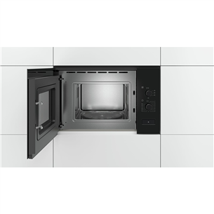 Bosch Serie 4, 20 л, 800 Вт, черный - Интегрируемая микроволновая печь