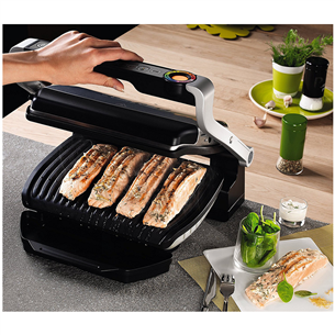 Tefal Optigrill+ with waffle plates, 2000 W, black/inox - Table grill