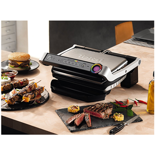 Tefal Optigrill+ и панели для вафель, 2000 Вт, черный/нерж. сталь - Электрический гриль