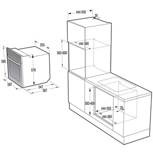 Orkaitė Gorenje BO7732CLB