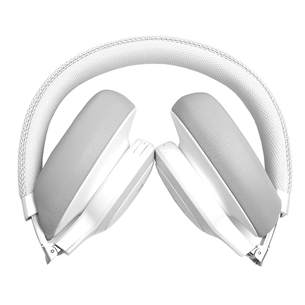 Ausinės JBL LIVE 650BTNC, belaidės, Baltos