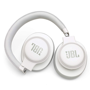Ausinės JBL LIVE 650BTNC, belaidės, Baltos