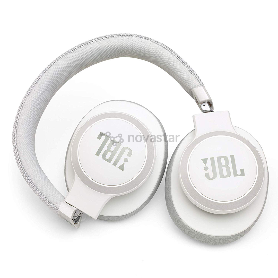 Ausinės JBL LIVE 650BTNC, belaidės, Baltos
