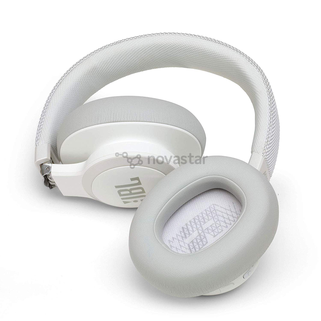 Ausinės JBL LIVE 650BTNC, belaidės, Baltos