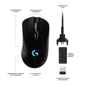 Pelė Logitech G703 LightSpeed, Belaidė