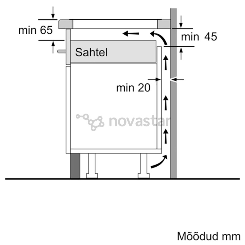 Bosch Serie 6 Domino, width 30.6 cm, steel frame, black - Built-in Induction Hob