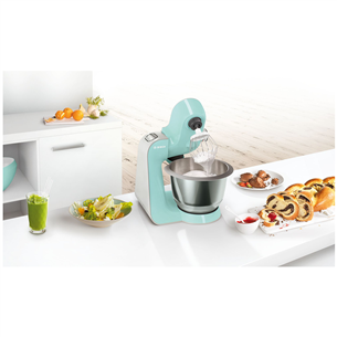 Bosch MUM5 CreationLine, 3,9 л/1,25 л, 1000 Вт, серый/зеленый - Кухонный комбайн