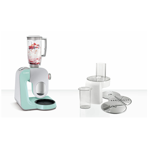 Bosch MUM5 CreationLine, 3,9 л/1,25 л, 1000 Вт, серый/зеленый - Кухонный комбайн