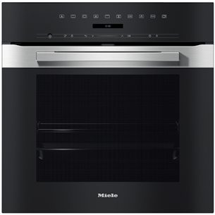 Miele, pyrolytic cleaning, 76 L, inox/black - Built-in Oven