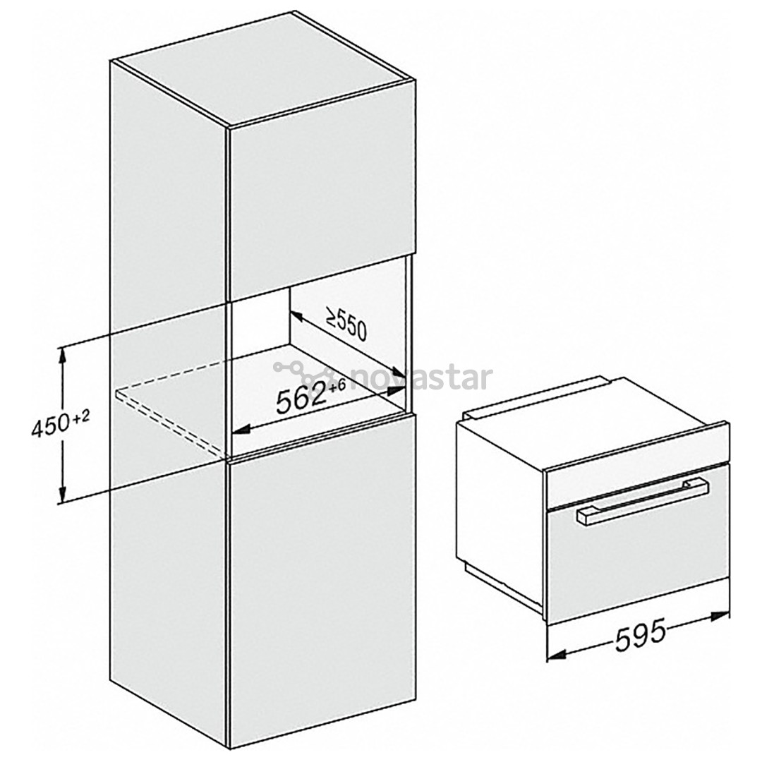 Įmontuojama mikrobangų krosnelė Miele, M7244TC