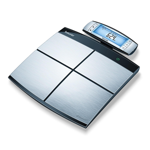 Beurer, up to 180 kg, silver - Diagnostic bluetooth scale